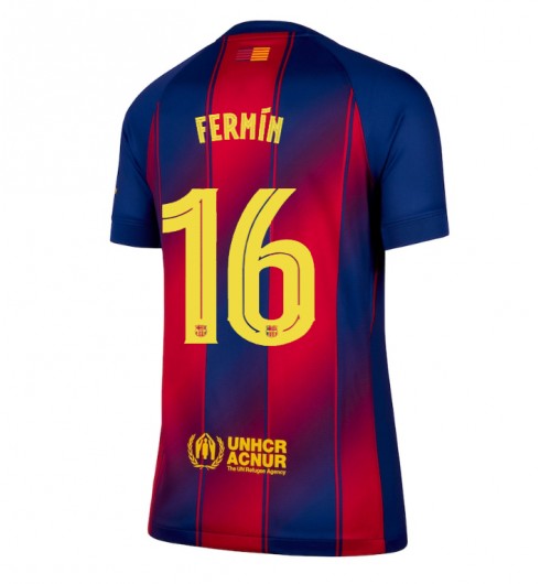 Barcelona Fermin Lopez #16 Domácí Dres pro Dámské 2025-26 Krátký Rukáv Barcelona Fermin Lopez #16 Domácí Dres pro Dámské 2025-26 Krátký Rukáv